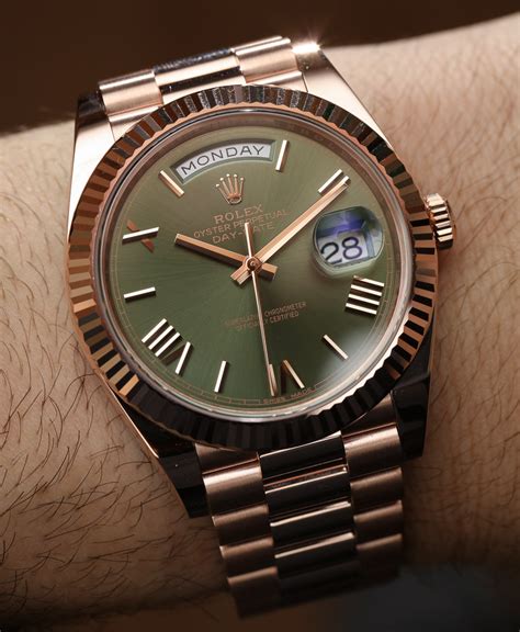 rolex day-date 40 olive green 60th anniversary 2020|the rolex day date 40.